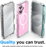 Built-in MagSafe magnetic ring on clear iPhone case – strong magnetic lock