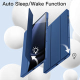 Slim Trifold Case for Samsung Tab S10 Lite/S10 FE/S9 FE – Shockproof PU Leather Cover