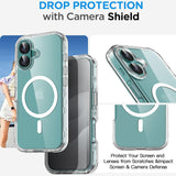 Shockproof clear iPhone case with TPU bumper and hard PC back