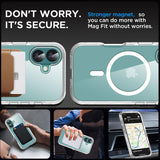 Slim transparent iPhone MagSafe cover with shockproof TPU bumper