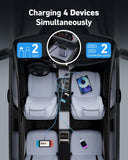 Retractable 4-in-1 Fast Car Charger – 54W Smart Charging for iPhone & Android